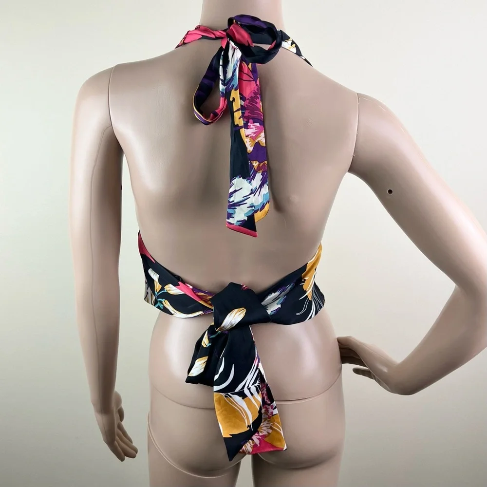 FREE PEOPLE REVOLVE PRINTED HALTER TOP - Picture 4 of 4